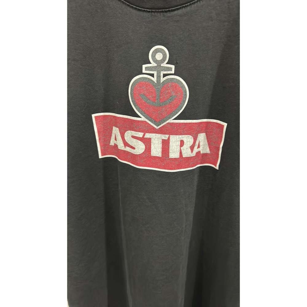 Astra Beer Heart Anchor Graphic T-Shirt Black XL Hamburg Germany Streetwear - Picture 2 of 8